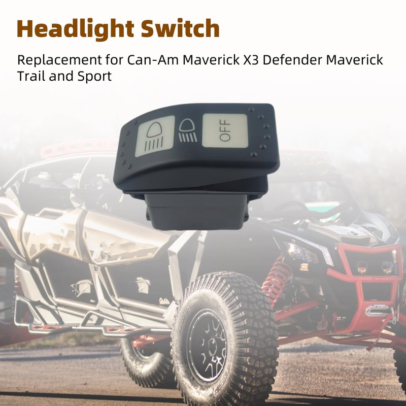 Narcilors High Low Beam 8 Pin 20A 12V Headlight Switch