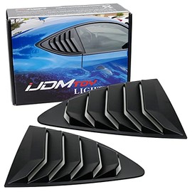 iJDMTOY Left/Right Matte Finish Racing Style Rear Side Window Scoop Air Vent/Louver Shades Compatible With 2013-up Scion FR-S Subaru BRZ and Toyota 86