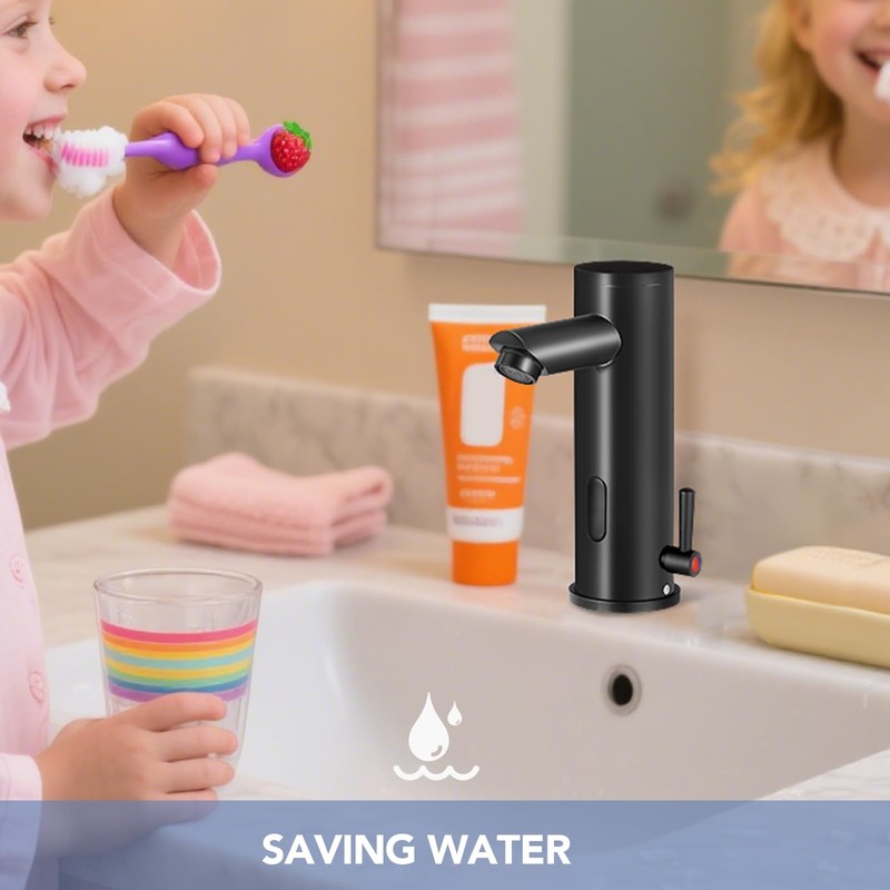 Automatic Sensor Touchless Bathroom Faucet Motion Activated Hands Free Single