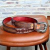 DANIEL'S ARTPLANET Men's Western Belt 1.5” Wide Full Grain One