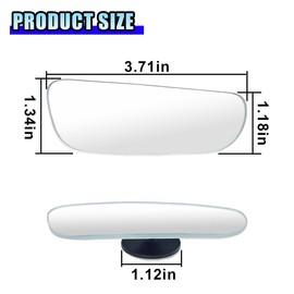 2PCS Blind Spot Car Mirror, HD Glass Rotate Adjustable Car Side Mirror, Strip Shaped Frameless Wide-angle Blind Spot Mirror, Universal Convex Rear View Mirror for Car, SUV, Truck (Strip)