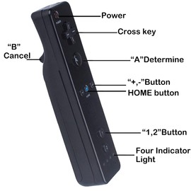 Tevodo Wii Remote Controller, 2 Packs Upgrade Wii Wireless Controller Compatible with Wii Wii U (Black and Black)