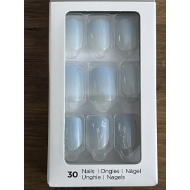 Kiss 30 NEW Kiss Nails Impress Press Manicure Jess Conte Light Blue White Floral