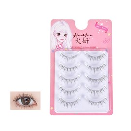 Sun Flower Design Transparent Skin Natural False Eyelashes 3D Polished Reusable Comfortable Wear Split Root Petit Pla Eyelash-05#
