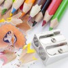 3PCS Metal Pencil Sharpeners with 2 Holes, Metal Sharpener Pencil