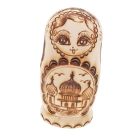 Kisangel Russian Stacking Dolls Handmade Wooden Nesting Dolls Double-Headed Eagle Decor