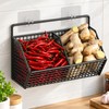 Wall-Mounted Kitchen Storage Rack for Food Organization – Iron Hanging