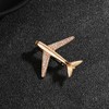 Airplane Brooch Pin for Women Men Crystal Aircraft Lapel Pin