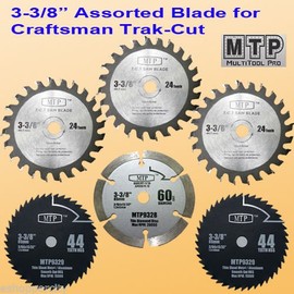 MTP 6x 3-3/8-inch 10mm Arbor Carbide Tip/HSS/ Diamond Circular Saw Blade fit Craftsman Trak Cut Metal/Wood/Tile/Plastic