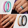 ThunderFit Thin and Stackable Silicone Rings for Women, Rubber Wedding