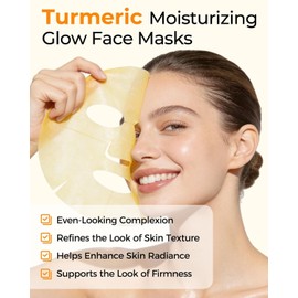 Wokatta 6 Sheet Mask Kojic Acid Turmeric Face Skin Tone Firming Glow Moisturizing Oil Control and Pore Improvement Skin Care for Dull Skin / 워카타 6 시트 마스크 코직산 강황 페이스 피부 톤 탄력 광채 수분 공급이 가능한 칙칙한 피부용 오일 컨트롤 및 모공 개선 스킨케어
