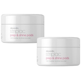 alessandro Striplac Prep & Shine Pads Bundle - 2 x 50 Pieces - 2-in-1 Special Pads for Nails - Cleaning & Extra Shine Booster After Painting - Optimal Preparation & Care