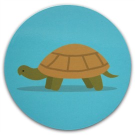 Novel Merk Turtle Animal Refrigerator Magnets – Vinyl 3” Round Magnets for Fridge, Lockers, and Safari Decorations, Party Favors, & Prizes – Adheres to Metal Surfaces (10 Pack)