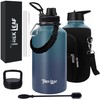 Trek Leaf Travel Water Bottle with Carrying Bag, 3 Lids