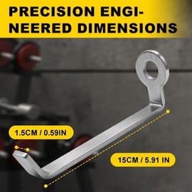 Lights Mountain Squat Rack Hooks for 5/8" & 1" Holes, Stainless Steel Storage Hangers with Spacer, Rack Organizer for Cable Attachments, Resistance Bands & Gym Accessories (2 Pack)