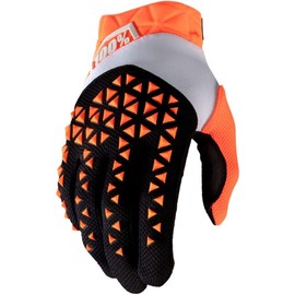 100% Airmatic Adult Gloves (Black/Orange, Medium)