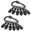 Upgrade 12 Pcs Bit Holder Keychain with 2 Black Carabiner,