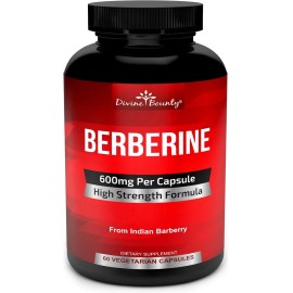 Divine Bounty Pure Berberine Complex - 600mg Per Capsule HCl...