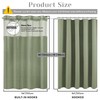 SORTTO No Hook Shower Curtain with Snap in Liner Set