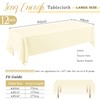 LOKUME 12 Pack Tablecloth Beige Rectangle Polyester Tablecloth for 6