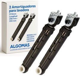 ALGOMAS® 2 Pieces Washing Machine Shock Absorbers 100N | Ø10/13 mm | Length 160-255 mm | Original Codes C00140670, C00309597, C00140744, C00141273 | Compatible with Indesit, Whirlpool, Hotpool, point