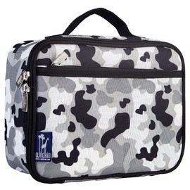 Wildkin Kids Insulated Lunch Box Bag for Boys and Girls, Perfect Size for Packing Hot or Cold Snacks for School & Travel, Measures 9.75 x 7 x 3.25 Inches, Mom's Choice Award Winner,BPA-free(Gray Camo)