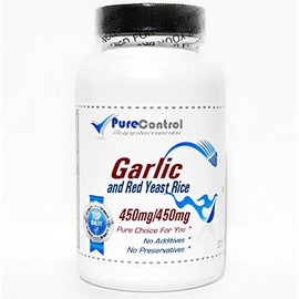 Garlic and Red Yeast Rice // 180 Capsules // Pure // by PureControl Supplements