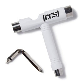 [CCS] Skateboard Tool - All in One T Tool, Metal T Tool W/Grip File, or Y Tool W/Rethreader (White)