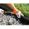 EcoBorder EarthCurb Black Recycled Rubber 4ft Lawn Edging (4pc Box)
