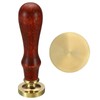 PATIKIL 25mm Round Blank Wax Seal Stamp, Removable Brass Head