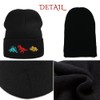 Totelux Cute Dinosaur Knitted Beanie Hats Embroidery Women Winter Hat