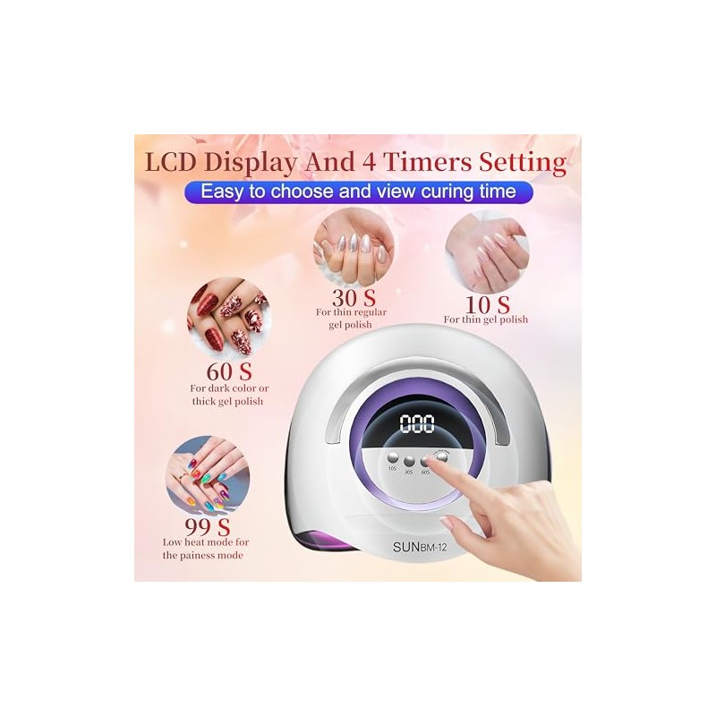 UV Lamp for Gel Nails, Professional Nail 300 W UV