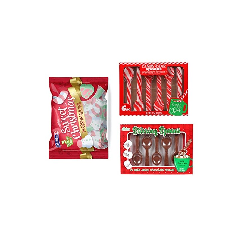 Holiday Treats Christmas Sweet Vanilla Marshmallows | Peppermint Flavored Candy