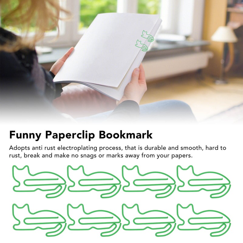 100 Pcs Cute Paper Clips Animal Shaped Fun Bookmark Document