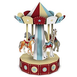Beistle 3-D Vintage Circus Carousel Centerpiece