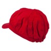 Rectangle Mario and Luigi Embroidered Cotton Newsboy Cap - Red