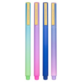 Lilly Pulitzer Felt Tip Pen Set of 4, Colored Pens Fine Point, Colorful Pens for Note Taking and Journaling, Assorted Ombre