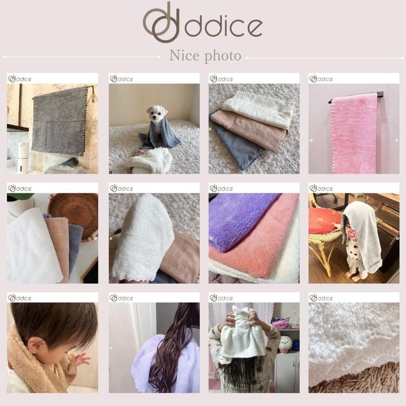 ddice Soft Absorbent Face Towels, Set of 5, Microfiber, Dry
