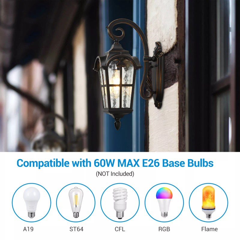 DEWENWILS Outdoor Wall Light Fixtures Wall Mount Exterior Wall Lantern