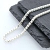 Treasure Bay Mens, Womens Solid 925 Silver Box Chain Necklace