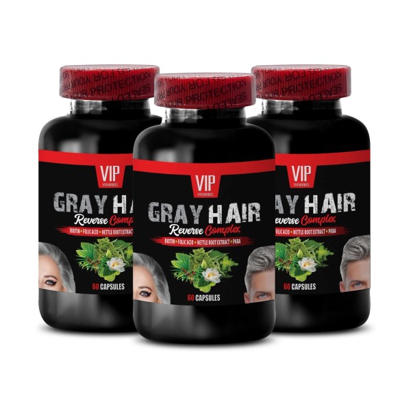 VIP VITAMINS Vitamin B-6 and Zinc Support: GRAY HAIR REVERSE