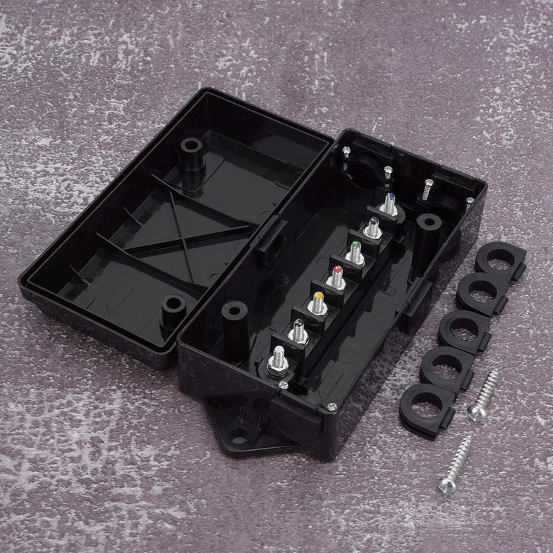 Junction Box, 7-Way Trailer Junction Box, Waterproof Cable Junction Box