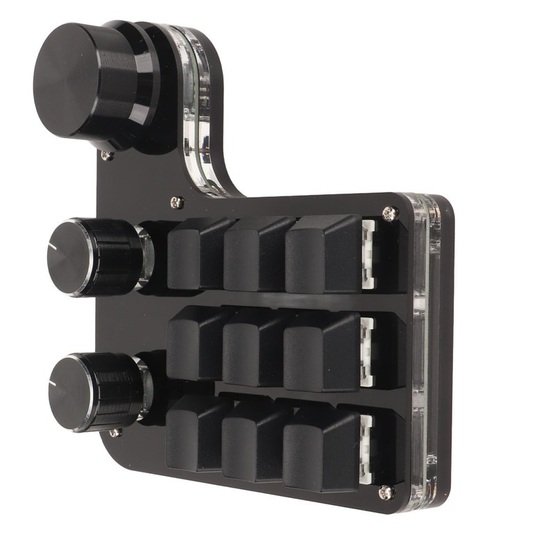 Mini 9 Key Keypad with 3 Knob RGB Light Blue