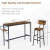 Tatub BarTable Dining Sets, 4 Stools, Brown