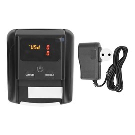 Automatic Banknote Detector Portable USD EUR Count Machine Counterfeit Bill Checker Built in Battery 100‑240V EU Plug