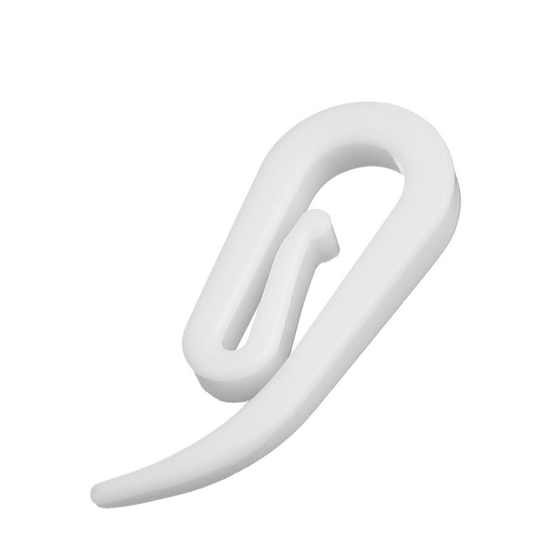Honbay 200pcs White Plastic Curtain Hooks for Window, Door and