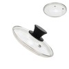 Geesatis 6"Tempered Glass Lid Heat Resistant Silicone Handle Frying Pan