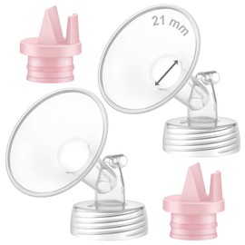 Maymom Pump Part Compatible with Spectra/Ameda Luna Pumps, Syngery Gold; Incl Wide Mouth Flange 21 mm 2nd Gen. Pink Valve; Not Original Spectra Flange; Replaces Spectra S1 S2, Plus Shield, Accessories