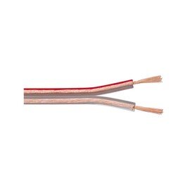 Wentronic 50m 2x 0.5mm Speaker Cable Roll - Transparent
