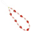 GANPUB 1 Pc Red Strawberry Beaded Phone Charm Sweet Fruit